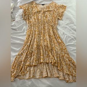 Yellow floral maxi dress